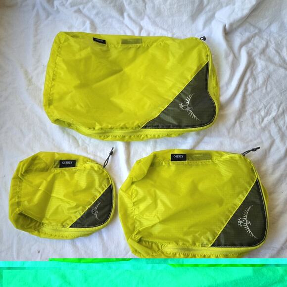 Osprey Porter 46 L Travel Back Duffel Bag Olive Green w 3 Matching Packing Cubes - Picture 7 of 12